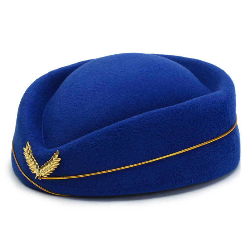 Frauen Flug begleiter Kleidung Zubehör Flug begleiter Kostüm Flug begleiter Hut Stewardess Cosplay Business Uniform: Rot