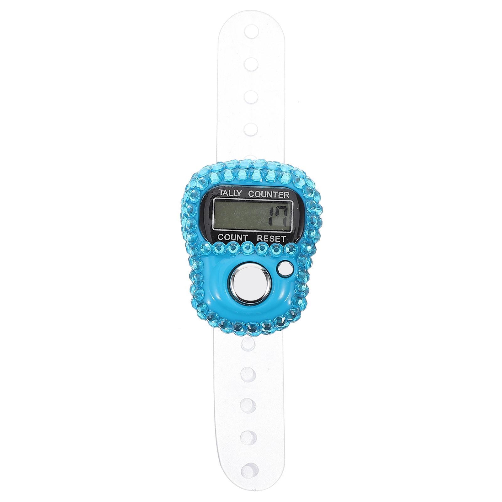 Mini Ring Counter Electronic Digital Finger Hand Handheld Resettable Tally Rhinestone