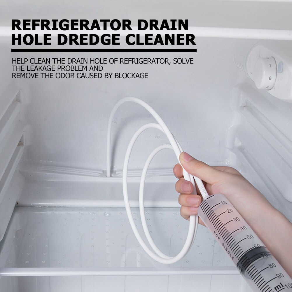 4 unids/set refrigerador agujero de drenaje Zueco de limpieza herramientas hogar manguera para dragado nevera-congelador de salida de agua limpia