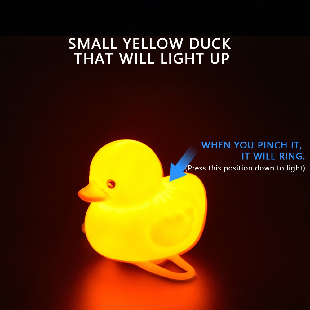 Funy Animal Bicycle Light Cartoon Little Yellow Duck Helmet Head Light Shining Duck Bicycle Bells Handlebar Bicycle Accessories