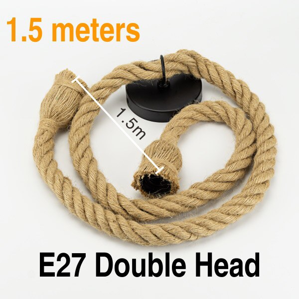 Retro Decorative Rope E27 Hanging Lamp Holder 1m 1.5m 2m Socket E27 Lamp Base Bulb Holder Chandelier Connector Adaptor Cable