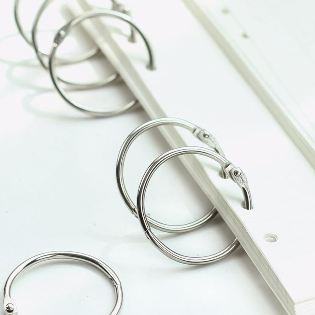 100Pcs Rings Flexible Binder Rings Loose Leaf Bind... – Grandado