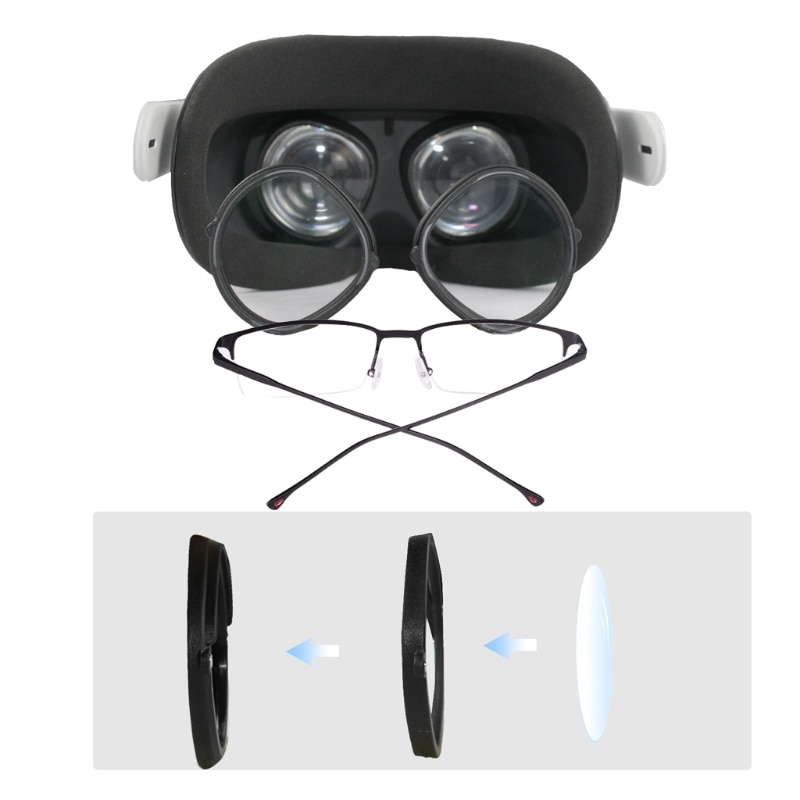 For Oculus Quest 2 VR Magnetic Eyeglass Anti-Blue Lens Frame Quick Disassemble Clip Lens Protection For Oculus Quest 2 Glasses