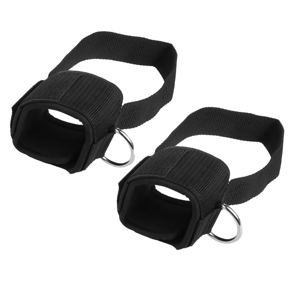 2 pièces rembourré sangle de cheville poids bout à bout Sport jambe Fitness entraînement Machines de gymnastique exercices de câble d-ring entraînement manchettes