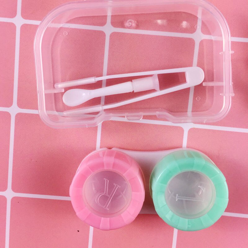 3 pièces Couleur Étui Pour Lentilles De Contact étui À Lunettes Voyage unisexe soins oculaires kit conteneur boîte à lentilles Offre Spéciale