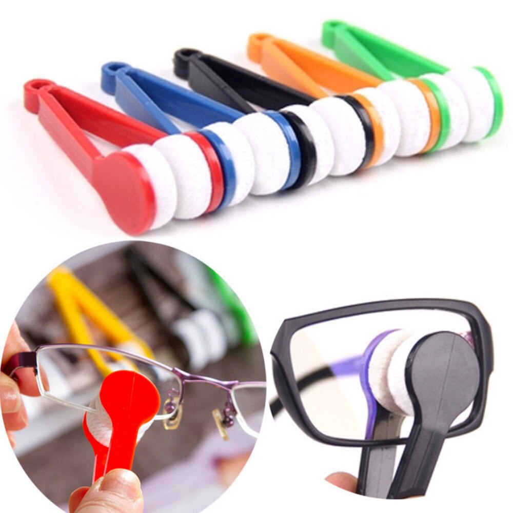 1pc Sun Glasses Eyeglass Microfiber Spectacles Cleaner Brush Cleaning Tool Eyeglasses Cleaner Home Office Accessories Free Ship