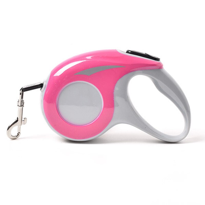 Durable Dog Leash Automatic Retractable Nylon Dog Lead Extendable Puppy Cat Traction Rope Belt Dog Leash For Dogs Products 3M/5M: Pink / 3M