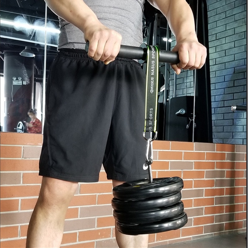 Rodillo de agarre para muñeca y antebrazo, entrenador de fuerza muscular, cuerda de soporte de peso, equipo de entrenamiento de mano para gimnasio en casa