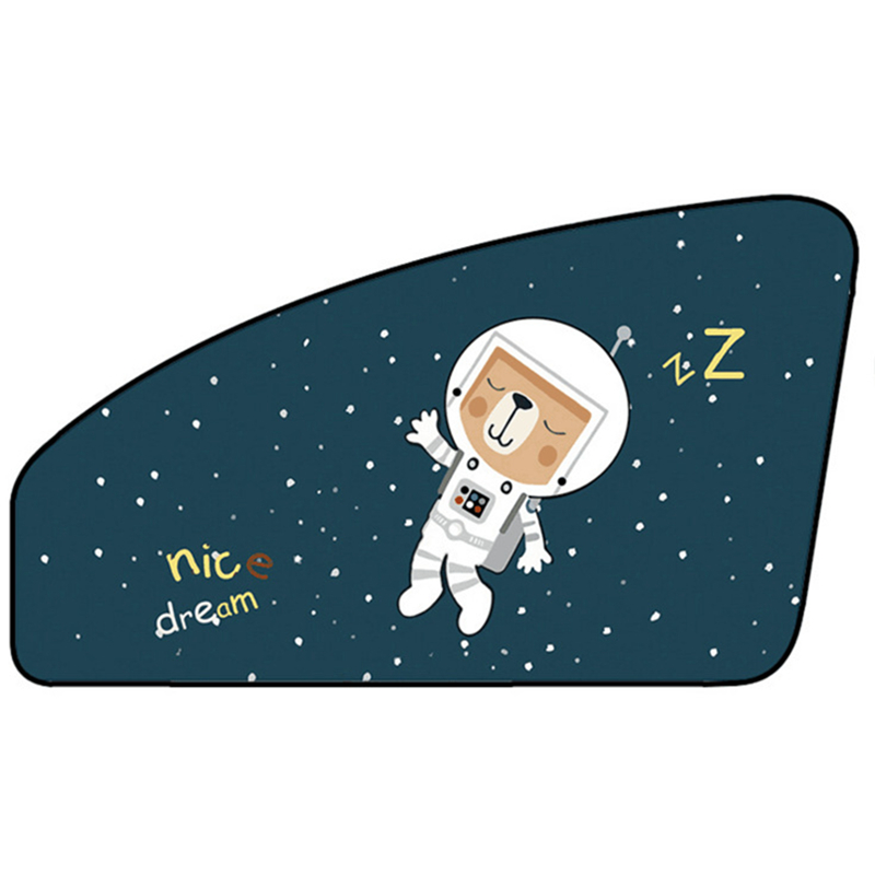 Samochód Cartoon Cute Spaceman magnes boczne osłony przeciwsłoneczne osłona przeciwsłoneczna tylna boczna Auto okno osłona przeciwsłoneczna dla dzieci: Blue2