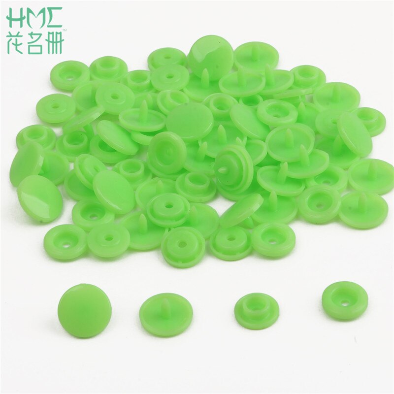Lowest Price 50 Sets Baby Resin Snap Buttons T5 12mm Plastic Snaps Clothing Accessories Press Stud Fasteners Clips Scrapbooking: Light Green