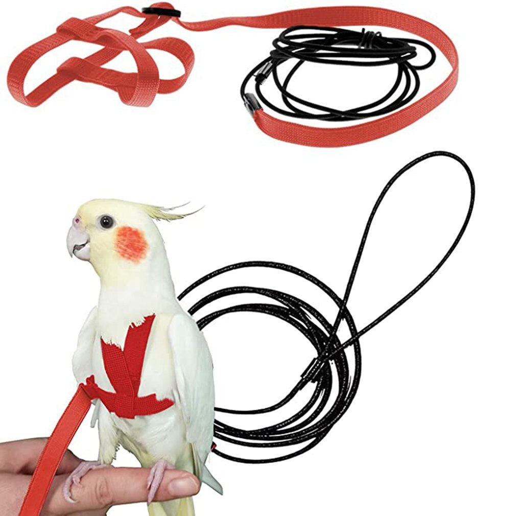 Nylon Verstelbare Bird Harness Duurzaam Elastische Stof Ademend Training Vest Vogel Veilig Harnas Papegaai Kaketoe Levert