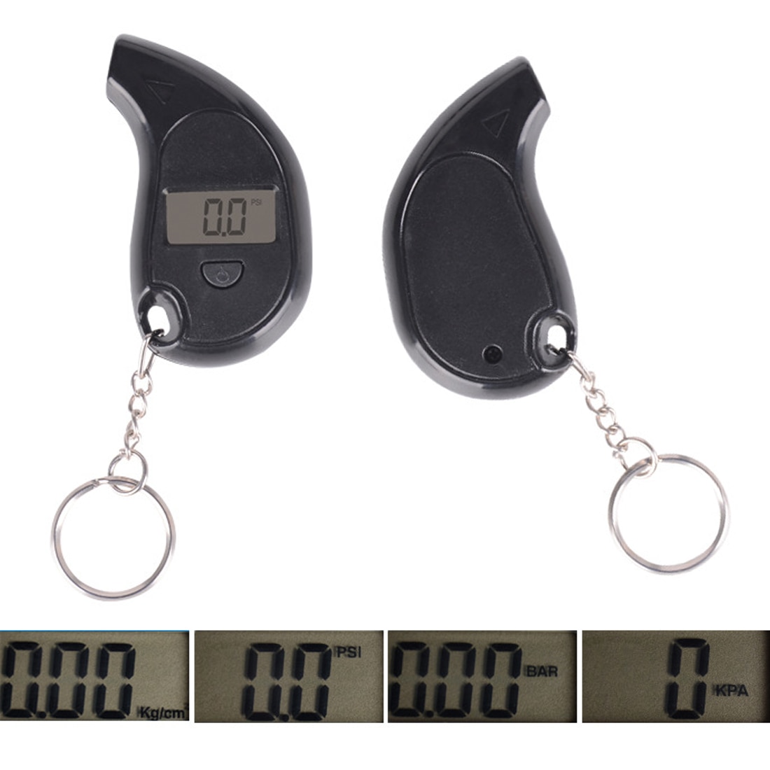 Mini Digital Auto Wheel Tire Air Pressure Gauge Meter Test Tyre Tester Vehicle Motorcycle Manometer Car Barometers With Keychain