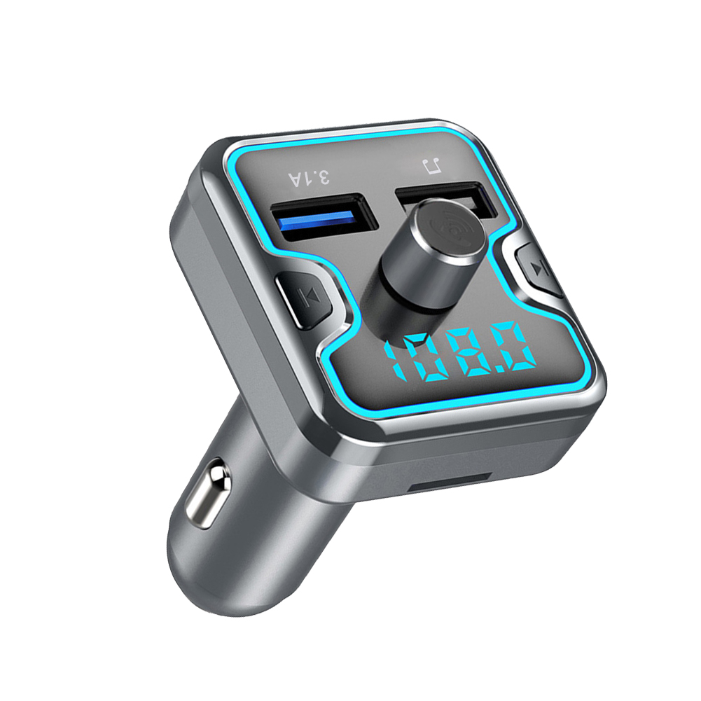 Bil bluetooth-kompatibel fm-sender trådløs adapter modulator bilradio  mp3 afspiller håndfri  qc3.0 usb oplader adapter