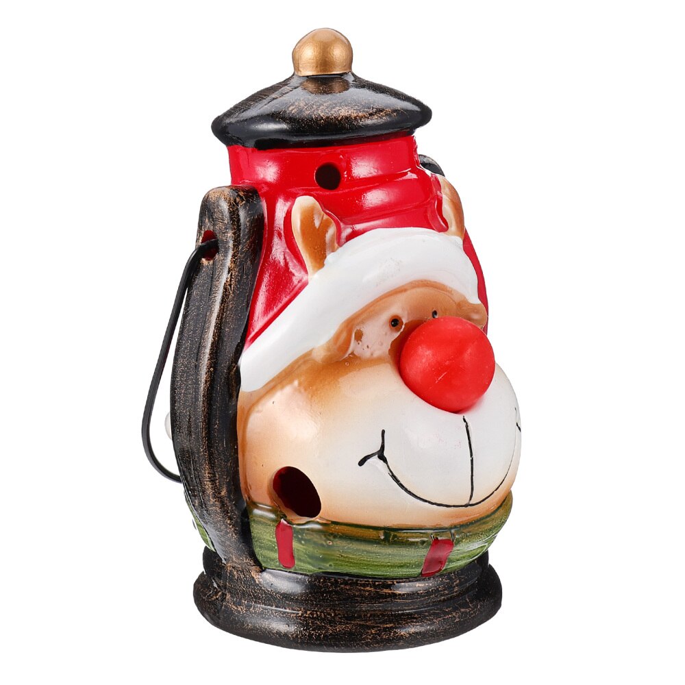 1pc julenattelys julenissen dekorativ lampe skrivebord ornament: Jul snømann pa