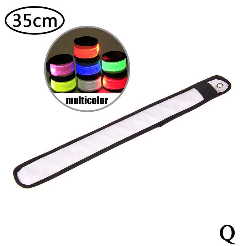 Running Luminous Bracelet LED Glow Light Up Wristbands Flashing Arm Wrist Band Safety Gear Lights For Outdoor Sports: 35cm-color