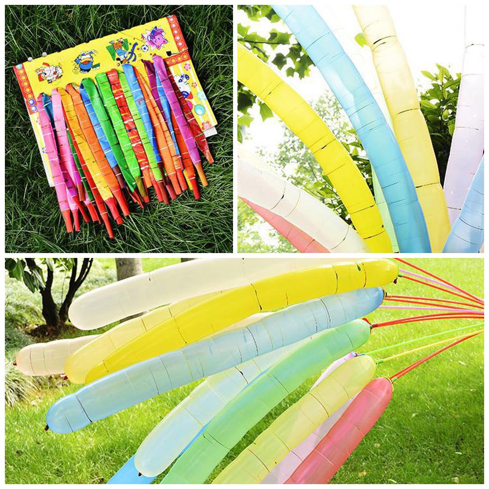 100PCS Long Rocket Balloons Inflatable Flying Rocket Balloons Children Birthday Party Decoration Latex Balloon Classic Toys