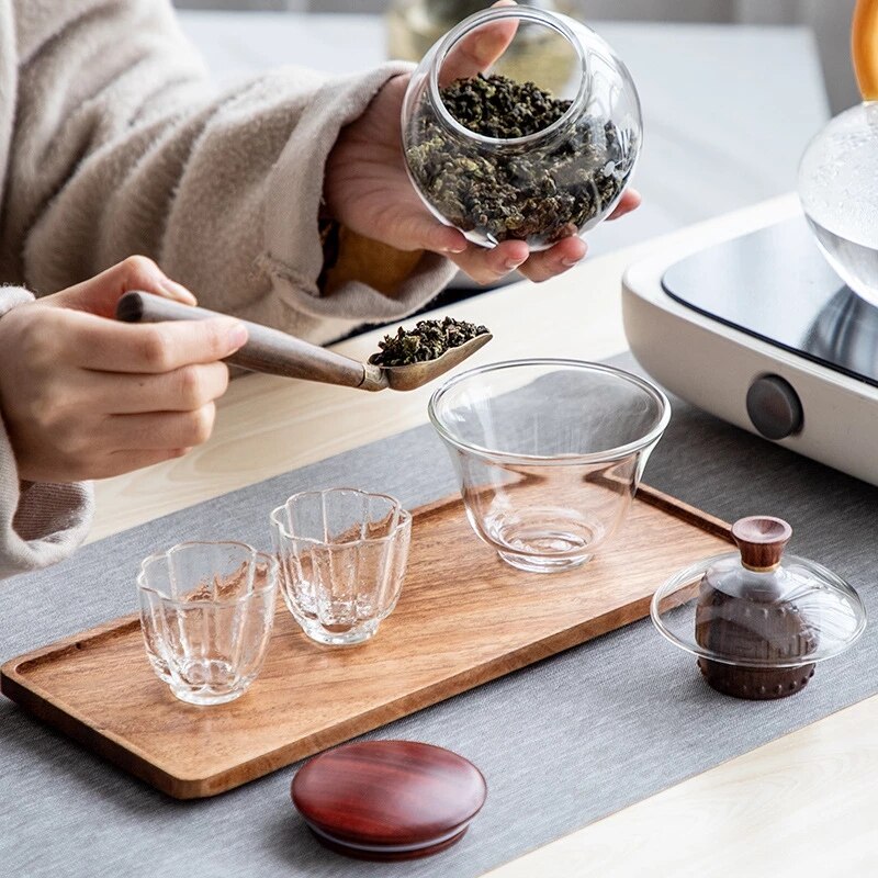 Black Walnut Storage Plate Rectangle Square Shape Bread Fruit Dishes Saucer Tea Tray Dessert Dinner Plates