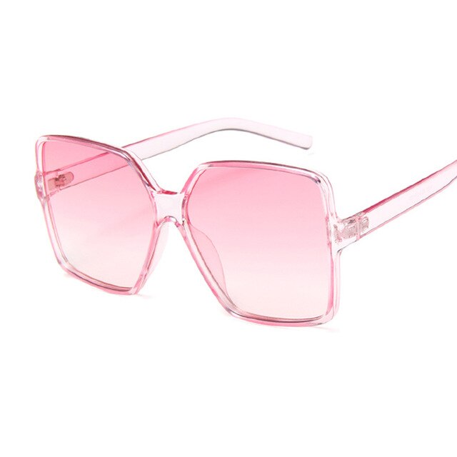 Sort firkantede overdimensionerede solbriller kvinder stor ramme farverige solbriller kvindelige spejl oculos unisex gradient hip hop nuancer: 1