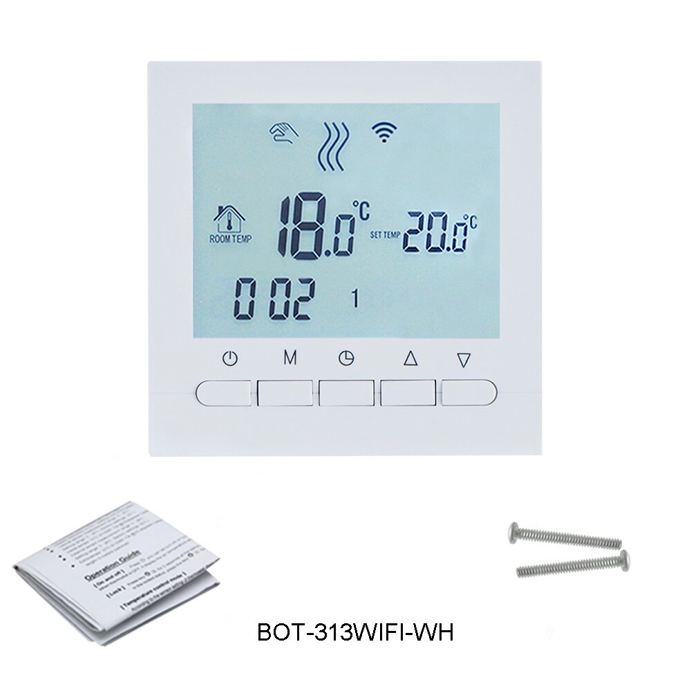 Vancoo Wifi Slimme Thermostaat 220V Voor Gas Boiler Verwarming Temperatuurregelaar Thermoregulator Werken Met Alexa Google Thuis: White