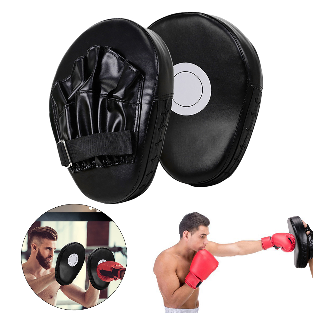Tapis de boxe incurvé en cuir PU pour adultes et enfants, mitaines respirantes, cible à main à 5 doigts, arts martiaux, muay-thaï