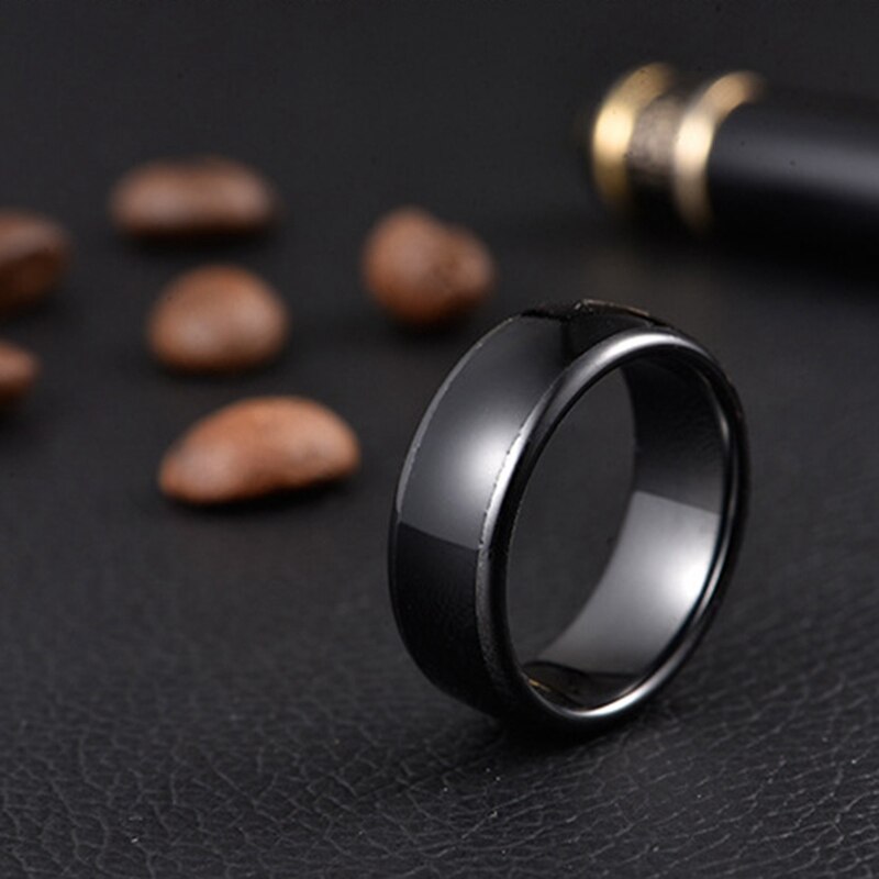 Nuevo RFID 125KHz 13,56 MHz Regrabable Negro Cerámica Samrt Anillo De Moda ID EM4305/T5577 Chip Cuid Para Hombr O Mujer - AliExprs
