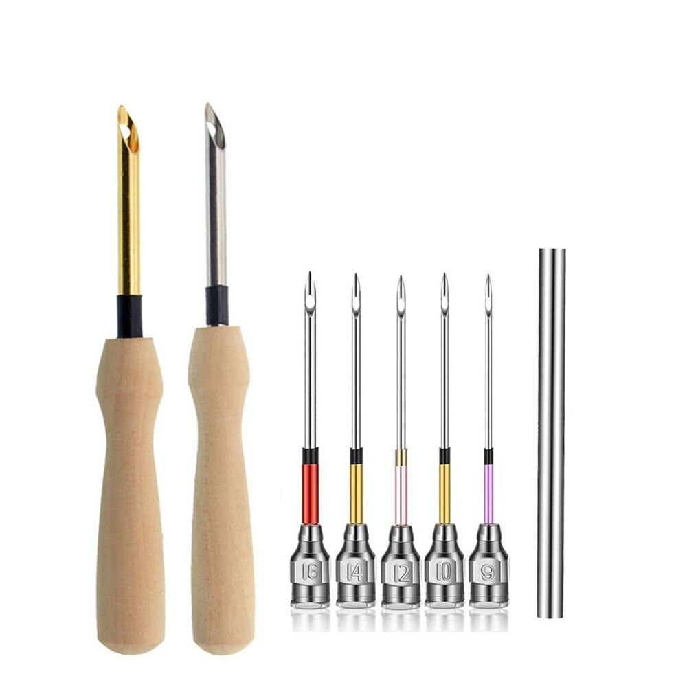 Punch Needle Embroidery Kits Wooden Yarn Punch Needles Crochet Knitting Embroidery Pen DIY Craft Stitching Applique Sewing Tools: 6