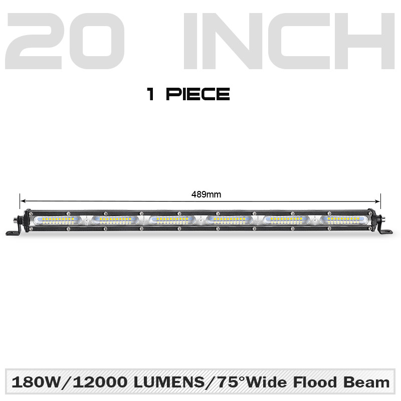 Slim LED Light Bar 7&#39;&#39; 13&#39;&#39; 20&#39;&#39; inch Offroad Flood beam Led Bar 4x4 Auto Driving Light for Lada Truck SUV ATV Niva 12V 24V: 1pc 20 inch Led Bar