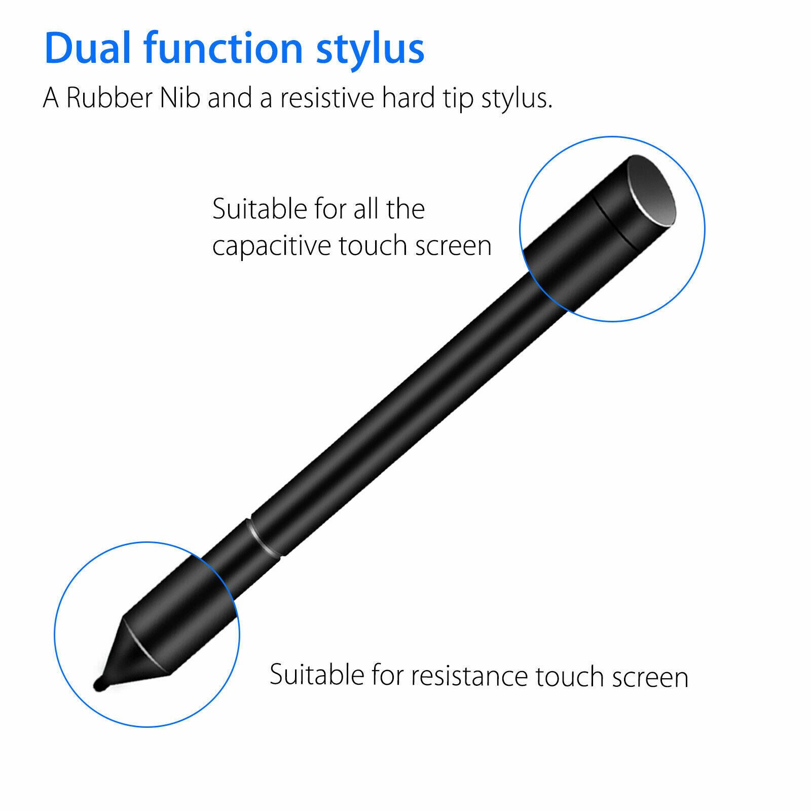 2 em 1 tela de toque caneta stylus universal para iphone ipad samsung tablet telefone pc