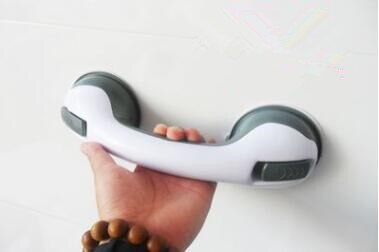 Barrière Gratis Leuning Veiligheid Non-Slip Bad Douche Wc Grab Rail Bars Voor Ouderen Uitschakelen Helper Glazen Deur Zuig cup Handvat: grey