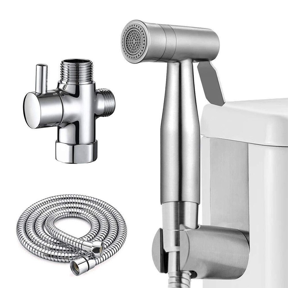 Acero inoxidable 304 Set de bidé inodoro Bidet rociador grifo baño pulverizador de mano cabeza de ducha de las mujeres de la limpieza
