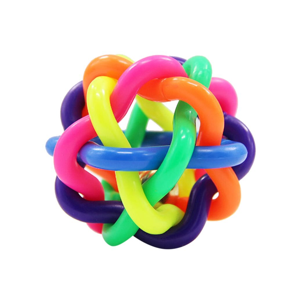 Pelota de goma colorida para perros y gatos, juguete para masticar, resistente a las mordeduras, accesorios para mascotas: Default Title