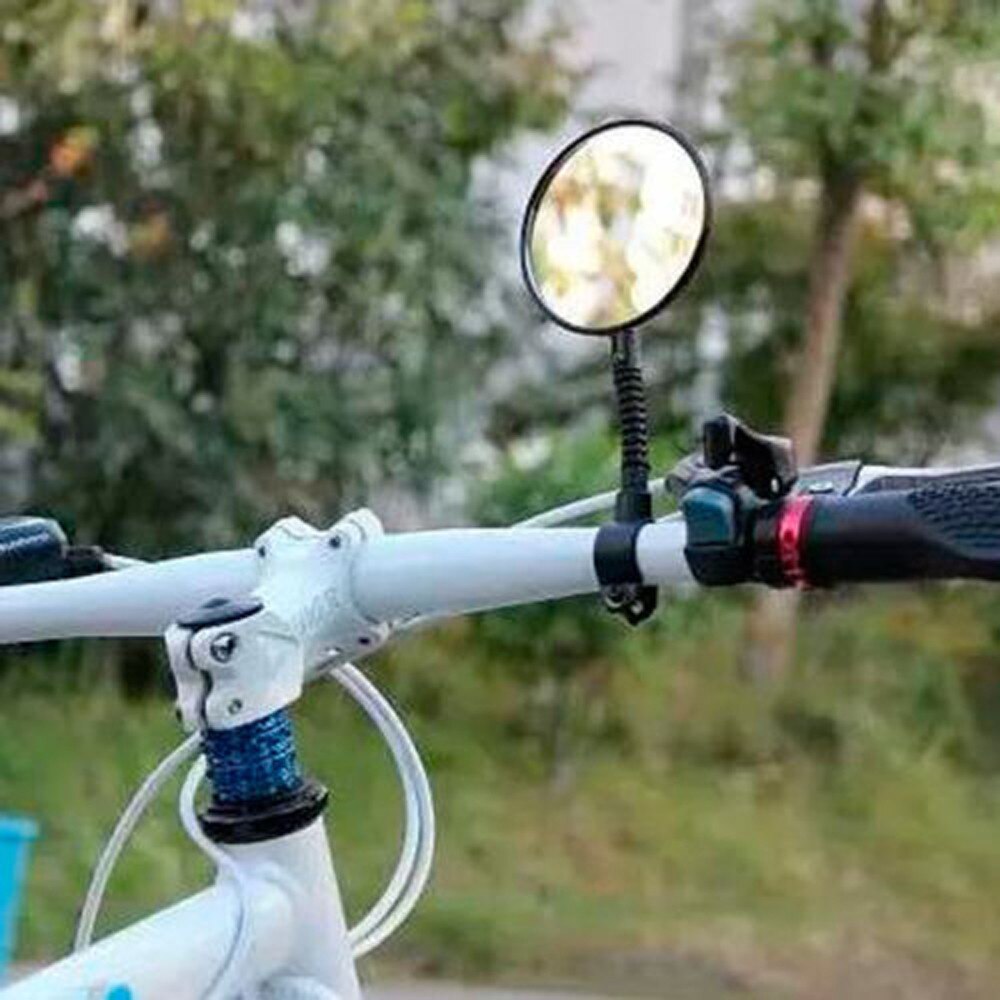 Mini Adjustable Bike Rearview Mirror Bicycle Cycling Handlebar Back Eye Blind Spot Mirror Flexible Rear View Mirror 360 Degrees