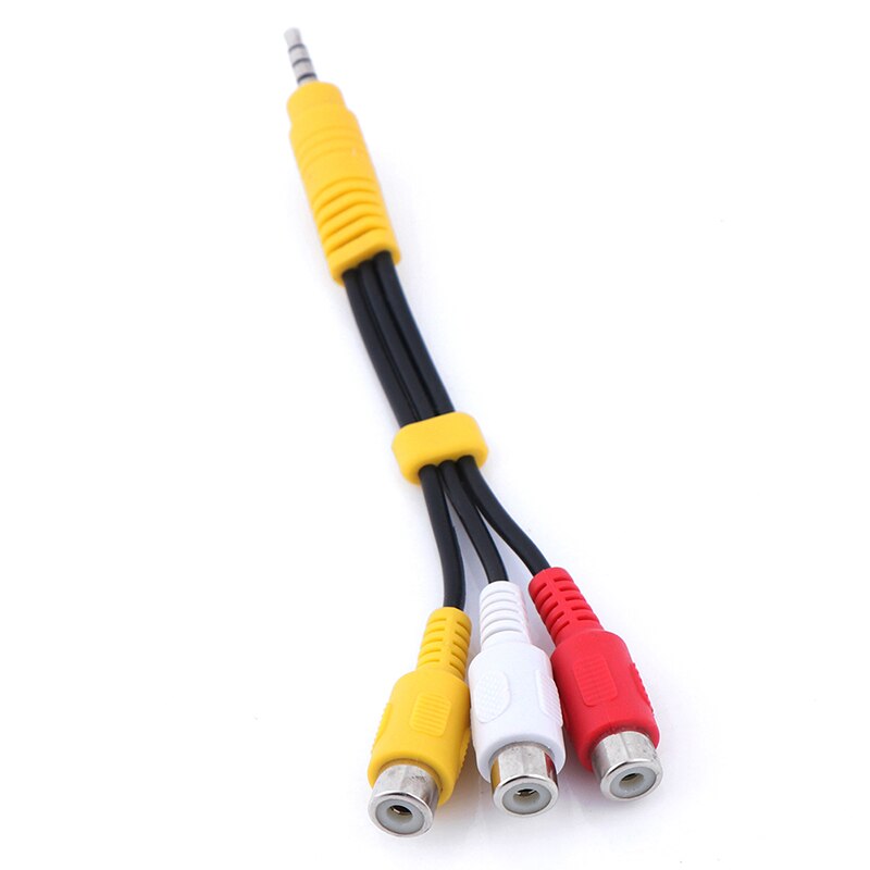 Câble adaptateur AV Audio-vidéo stéréo mâle, 3.5mm Aux vers 3 RCA femelle, pour lecture vidéo et Audio haute Performance, 1 pièce