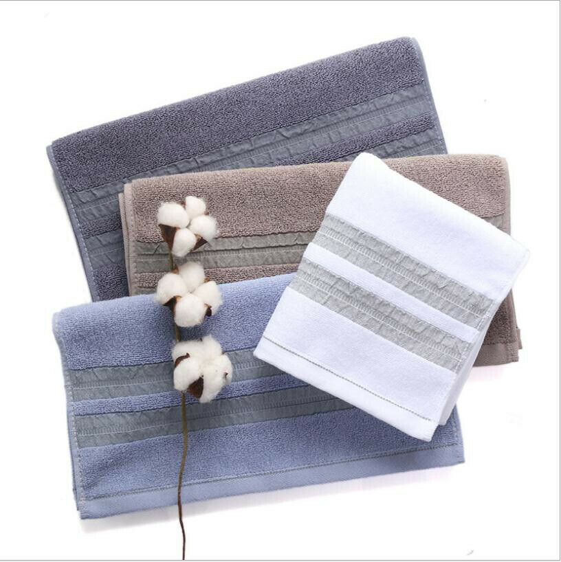Brand Pure 100% Cotton Home Soft Absorbent Comfort Hand Face Sheet Bath Towels Comfort Striped Towels