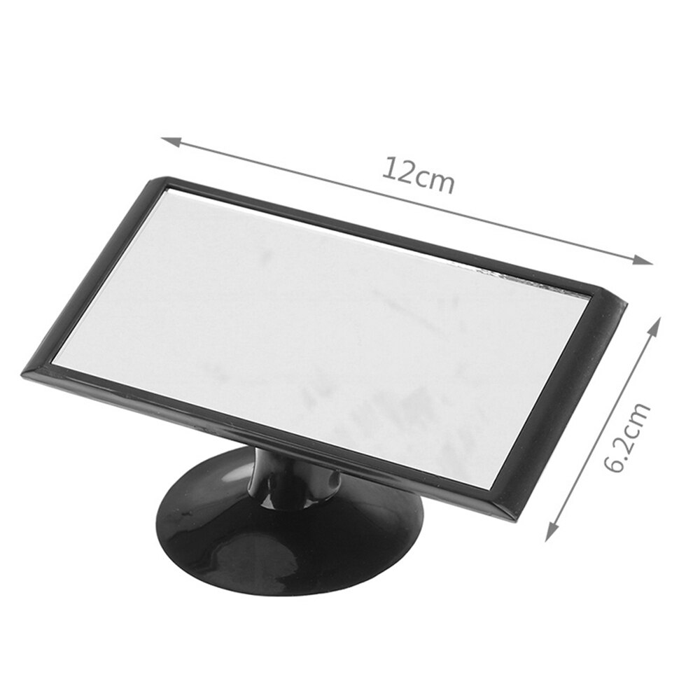 The stroller rearview mirror is rectangular 360-degree adjustable for convenient and practical applications.