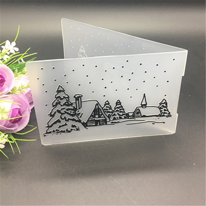 Kerst Embossing Map Diy Card Papercraft Scrapbooking Decor Template Dagboek
