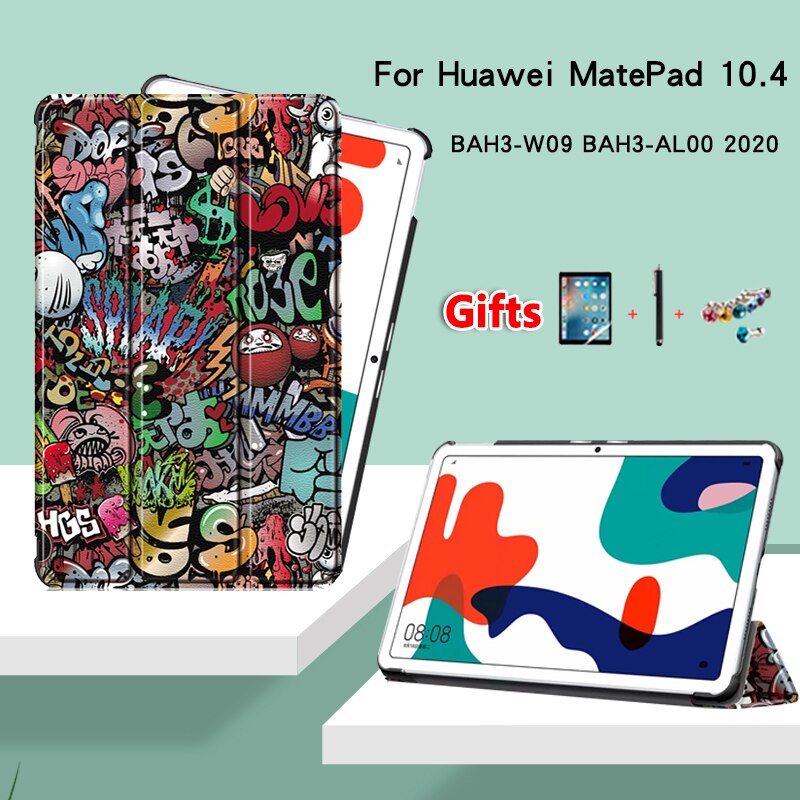 For Huawei MatePad 10.4 Case BAH3-W09 BAH3-AL00 Tablet Ultra Slim Cover Shell +touch Pen film