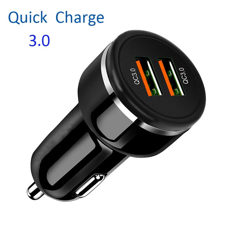 Qc 3.0 Quick Charge Universele Plug Autolader Usb 3.0 Een Auto Opladen Dubbele Usb QC3 0 Auto Opladen Snelle kosten Voor Mobiele Telefoon