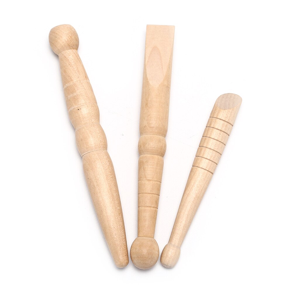 3Pcs Originele Houten Acupunctuur Voetreflexologie Massager Voet Body Massage Stick Verlichten Spierpijn Ontspannen Tool
