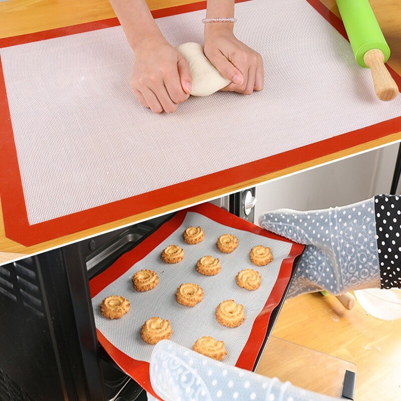 1pcs Reusable environmental protection Silicone baking mat Non-stick silicone oven mat Dough Rolling Mat Baking Mat Pastry Clay