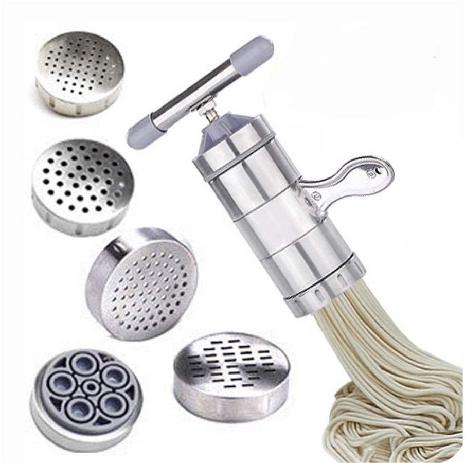 Manuell nudelpressmaskin i rostfritt stål vev skärmaskin fruktjuicer kokkärl gör spagetti verktyg  wy411