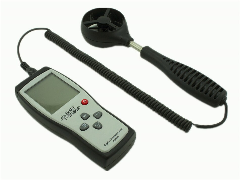 Digitale Wind Gauge Meter Anemometer Wind Meter Wind Richting 45 M/s Relatieve Temperatuur Data Hold AS836