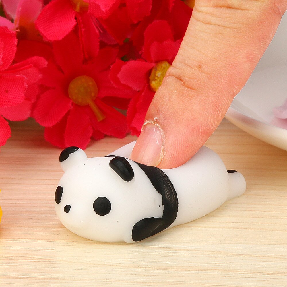 Sød panda mochi squishy squeeze legetøj healing sjov børn kawaii squishes langsomt stigende legetøj stressaflastende legetøj kawaii papirvarer  a1