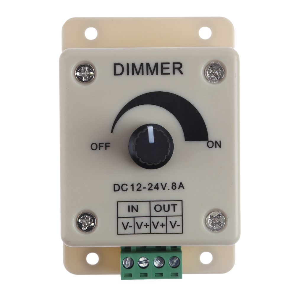 Led-dimmer  dc 12v 24v 8a/30a ljusstyrka justerbar kontroller för bil/husbil enfärgad led-remsa ljus led-dimning