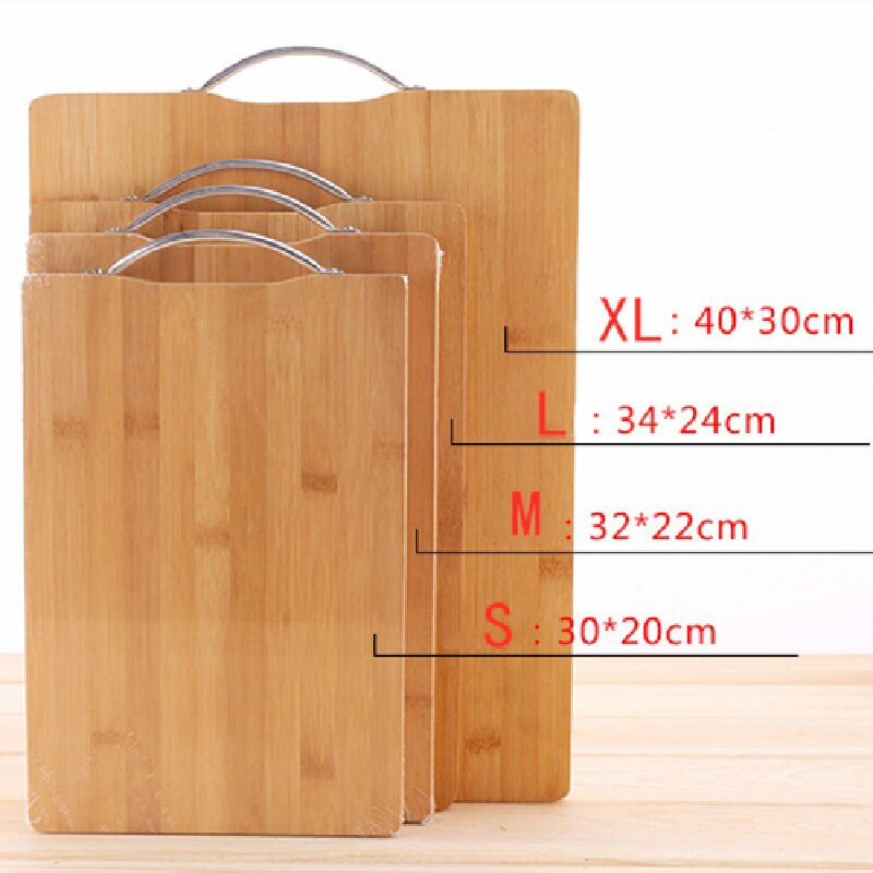 1pcs Wooden Chopping Board Bamboo Square Hangable Cutting Board Thick Natural Cutting Board Kitchen Cooking Cutting Board