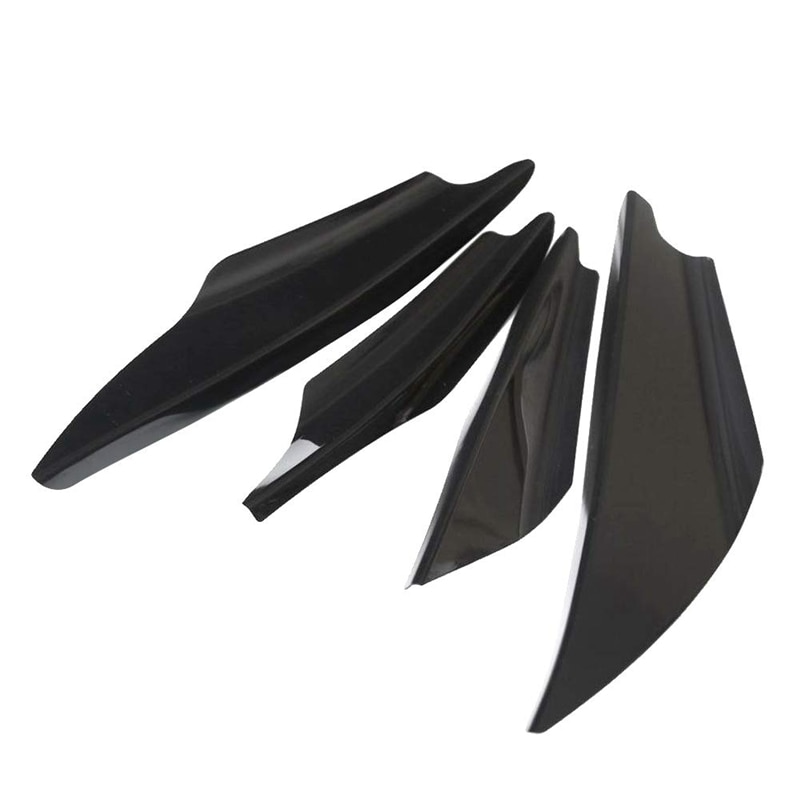 4 pièces pare-chocs avant Canards séparateur corps diffuseur ailettes corps Spoiler Canard universel pour toute voiture