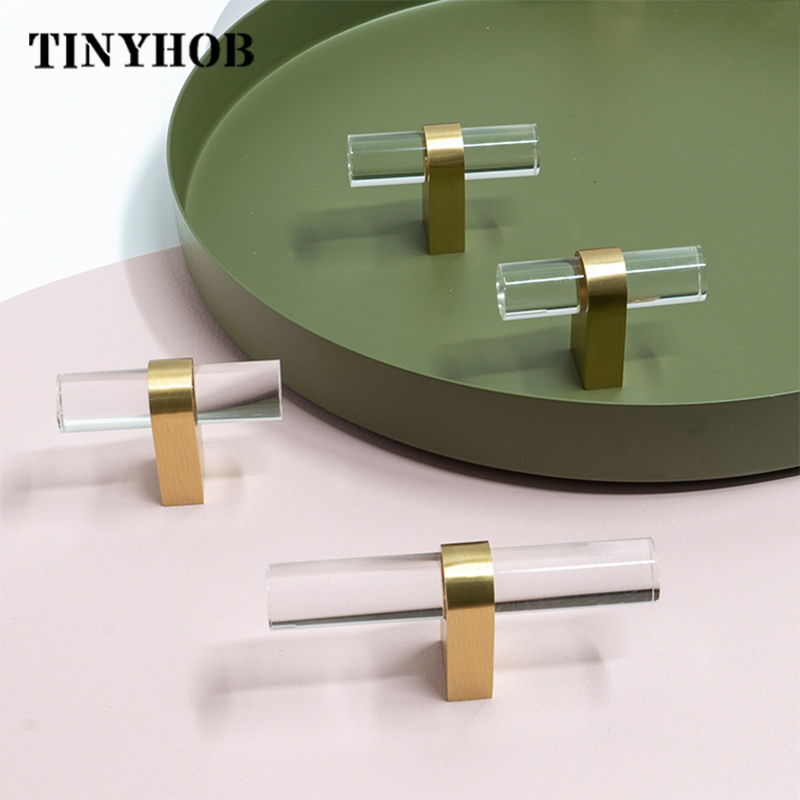 Transparent Acrylic Hooks for Hanging Coat Hat Keys Bathroom Hardware Decor Wall Hangers for Clothes Cabinet Handles and Knobs