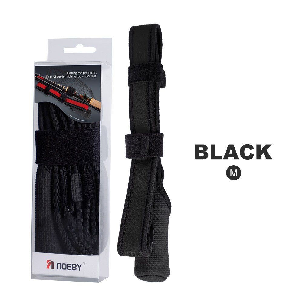 Noeby – canne à pêche Spinning et Casting, corde de Protection, sangle réglable, attache d&#39;équipement, supports de canne à pêche, 90-135cm: black M