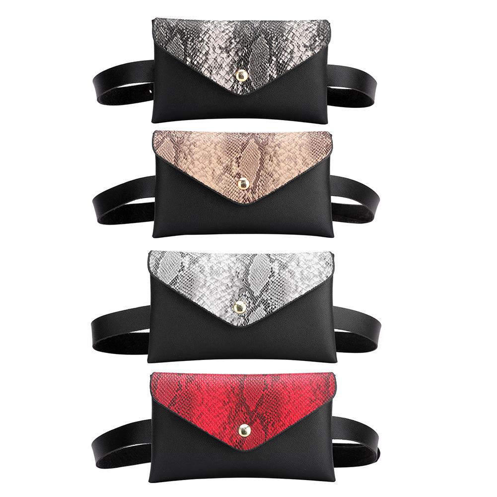 Schlange aufbringen Schulter Taille Taschen fanny Gürtel Packungen Telefon Beutel Frauen Klappe PU Leder Crossbody lässig Bote Brust Taschen