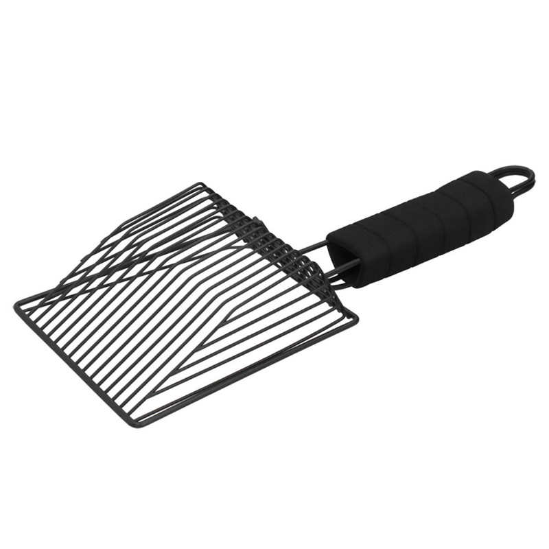 Réutilisable en métal chat litière Scoop sable Scoop tamis pelle chat fournitures de nettoyage noir sable boîte pour chat